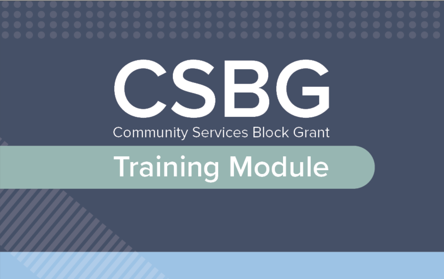 CSBG Training Module Resource Image